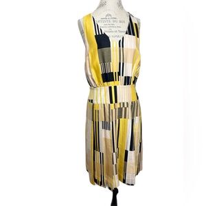 Maeve Anthropologie Geometric Print Midi Dress, Sz 8
